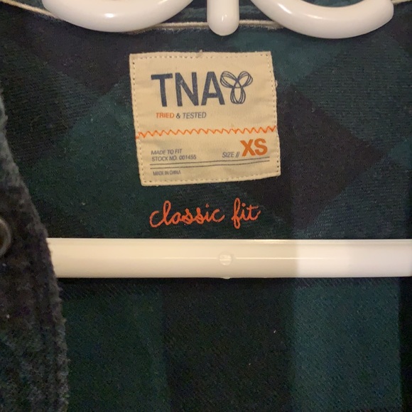 TNA Forest Green classic fit plaid buttondown - Picture 2 of 2